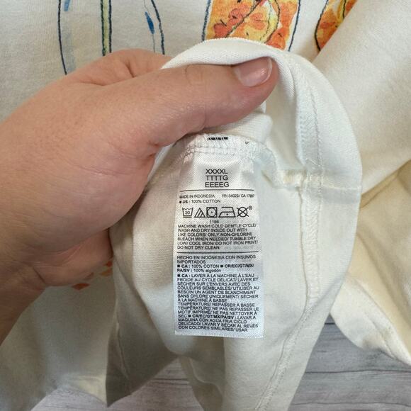 Old Navy Men's Cream Cropped Short Sleeve Monaco Summer Graphic Tee Size XXXXL - Picture 5 of 6